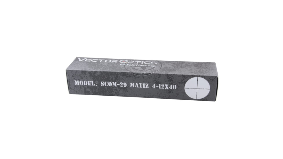 Vector Optics Matiz 4-12x40 Rifle Scope, 25.4 mm, SFP, VOW-10BDC, Nitrogen Purged, Black, SCOM-29
