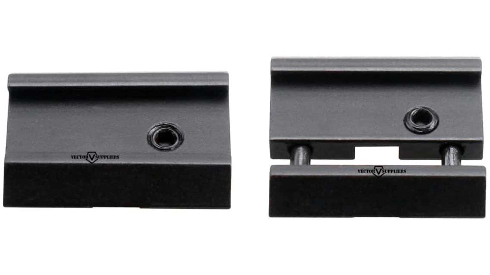 Vector Optics Mount Adapter, 3/8in Dovetail, 7/8in Weaver, 1in Long, 0.2in Height, 1 Pair, Black, SCRA-06B