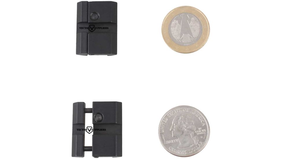 Vector Optics Mount Adapter, 3/8in Dovetail, 7/8in Weaver, 1in Long, 0.2in Height, 1 Pair, Black, SCRA-06B