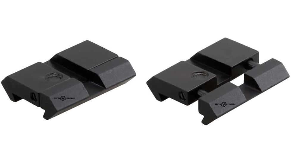 Vector Optics Mount Adapter, 3/8in Dovetail, 7/8in Weaver, 1in Long, 0.2in Height, 1 Pair, Black, SCRA-06B