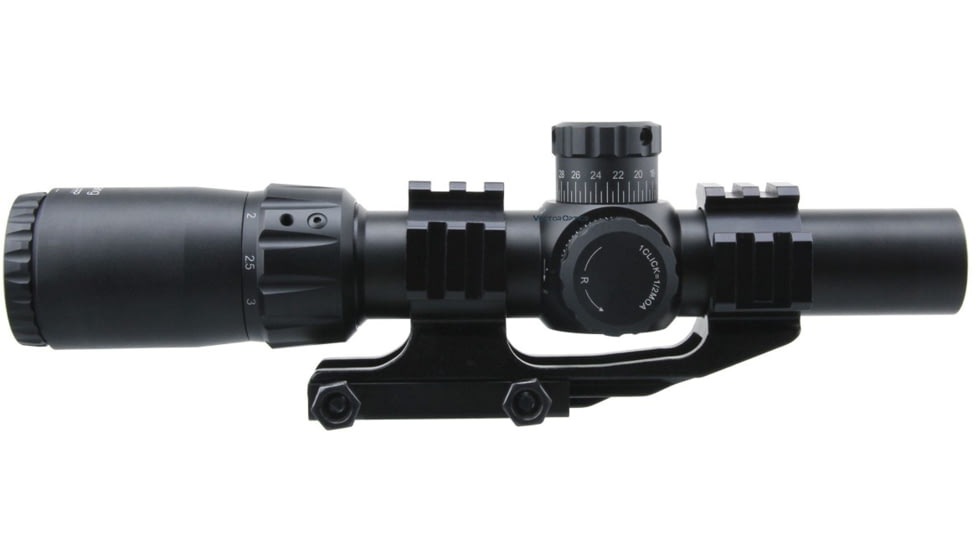 Vector Optics Mustang Rifle Scope, 1-4x24mm, 30mm Tube, FFP, Etched Glass M-4RD Reticle, Matte, Black, SCFF-36