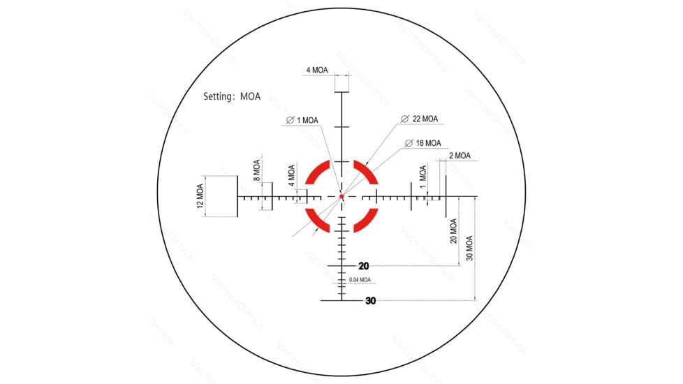 Vector Optics Mustang Rifle Scope, 1-4x24mm, 30mm Tube, FFP, Etched Glass M-4RD Reticle, Matte, Black, SCFF-36