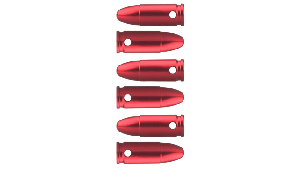 Vector Optics Snap Caps, Pistol, 9mm Luger, 6 Rounds/ Pack, w/ Sling, Red, SCSC-04