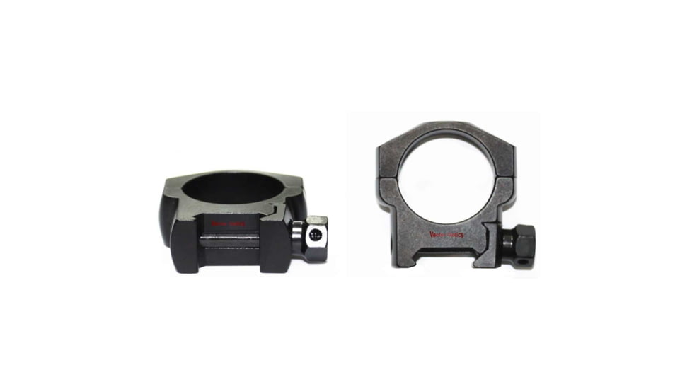 Vector Optics Tactical Rifle Scope Rings, 30mm Tube, Picatinny/ Weaver, 21.5mm Height, 6063-T6, Matte, Black, SCTM-27
