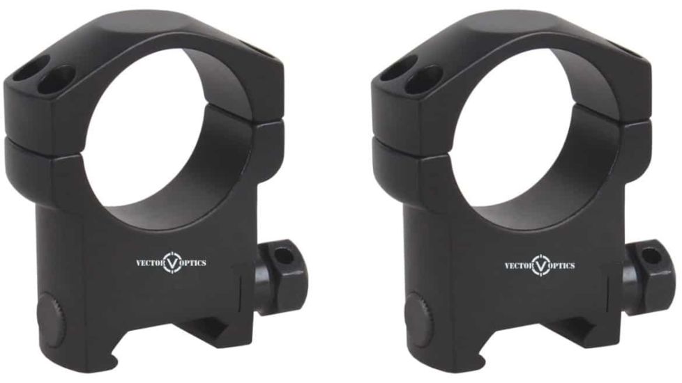 Vector Optics Tactical Rifle Scope Rings, 30mm Tube, Picatinny/ Weaver, 31mm Height, 6063-T6, Matte, Black, SCTM-08