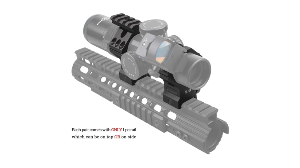 Vector Optics Tactical Rifle Scope Rings, 35mm Tube, Picatinny, 40mm Height, 6061-T6, Matte, Black, SCTM-32