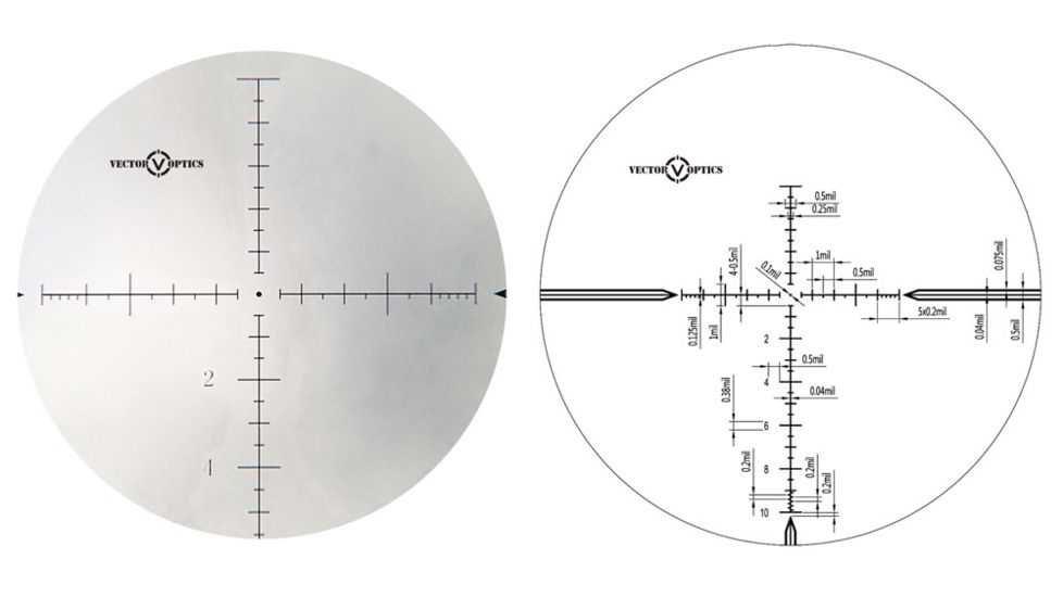 Vector Optics Taurus FFP Rifle Scope, 4-24x50mm, 30mm Monotube, Illuminated, MPX1 Reticle, Black, SCFF-17