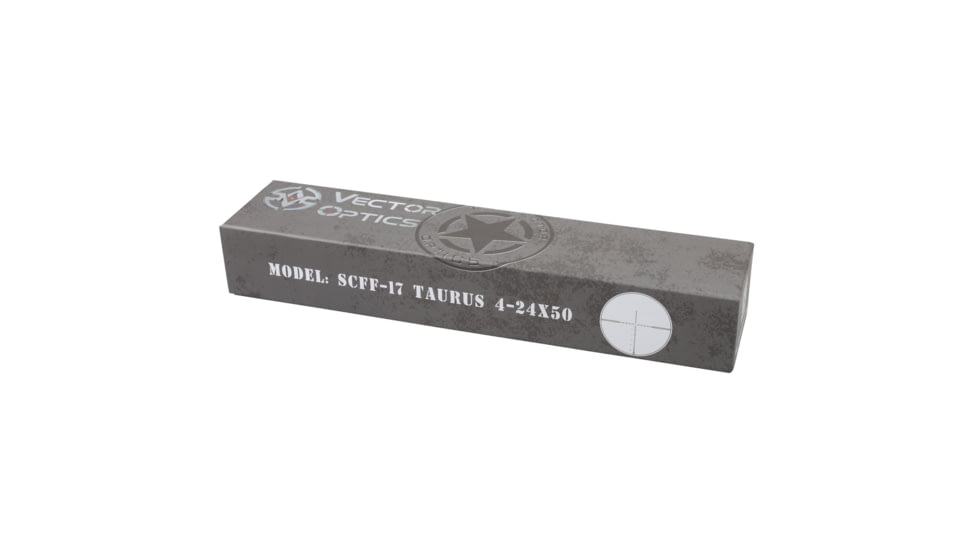Vector Optics Taurus FFP Rifle Scope, 4-24x50mm, 30mm Monotube, Illuminated, MPX1 Reticle, Black, SCFF-17
