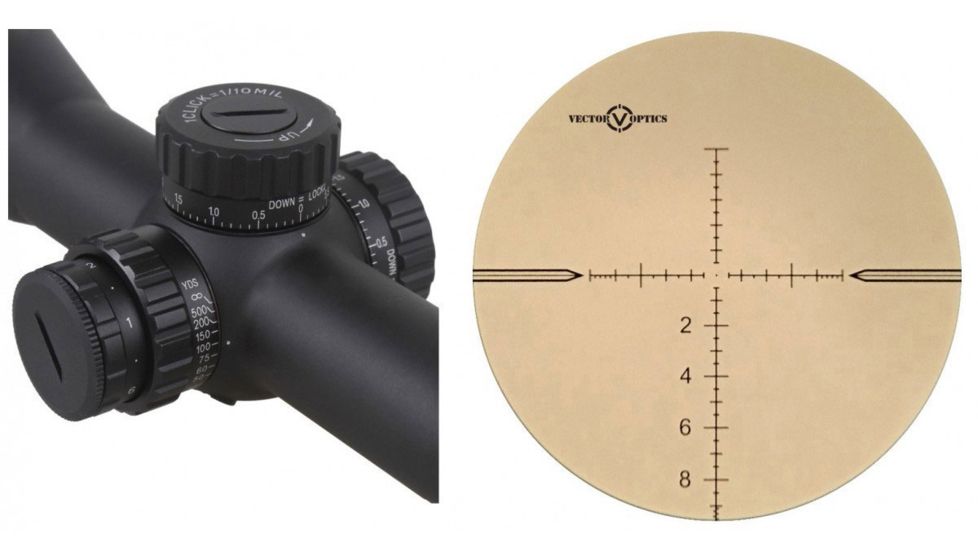 Vector Optics Taurus Rifle Scope, 3-18x50mm, 30mm Monotube, Illuminated, MPX1 Reticle, Black SCFF-11