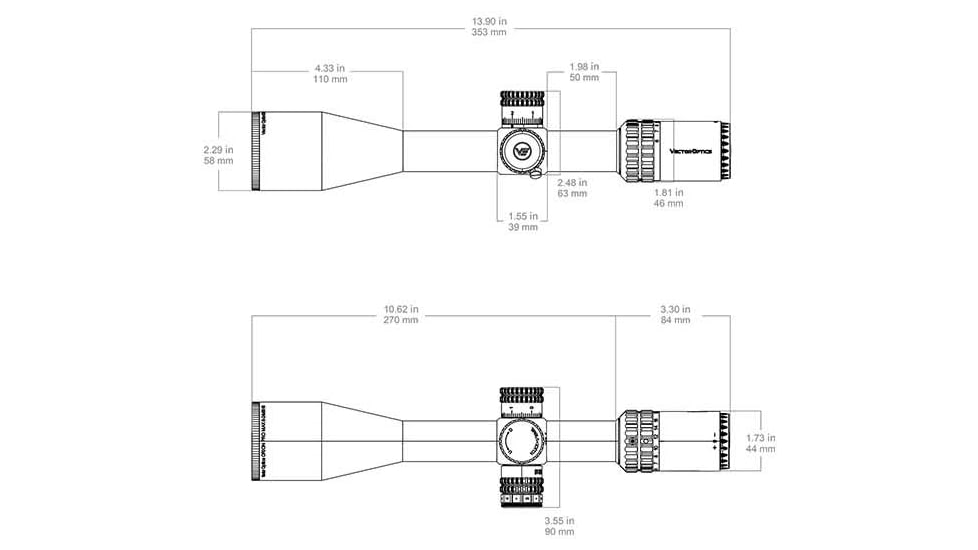 Vector Optics Orion Pro MAX 6-24X50 30mm Tube Rifle Scope, First Focal Plane