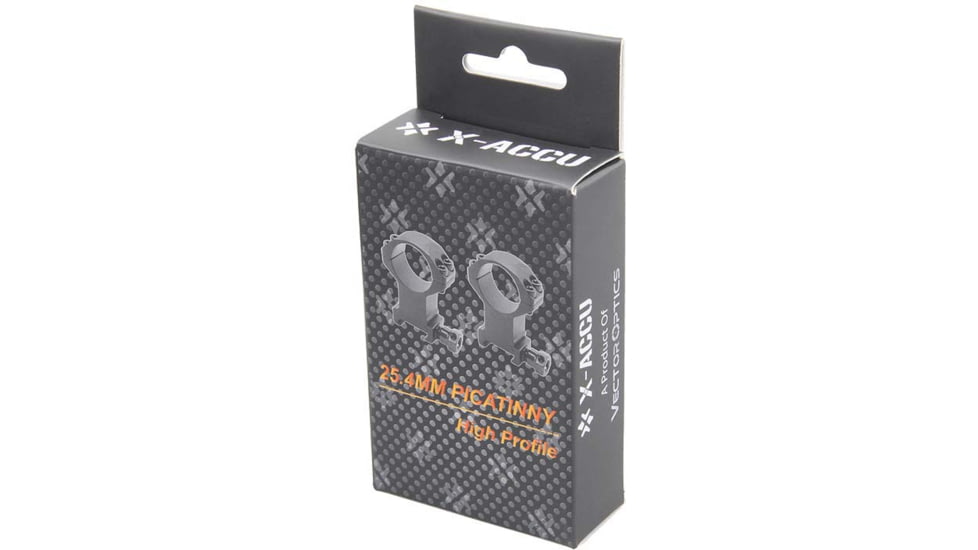 Vector Optics X-Accu 25.4mm Picatinny Rings, 1.4in, Chorme, XASR-2503