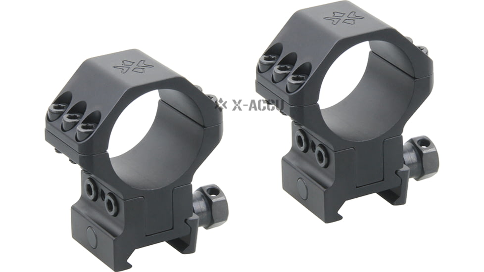 Vector Optics X-Accu 30mm Adjustable Elevation Picatinny Rings, 1913 Picatinny Mount, Black Matte, Chorme, XASR-3040