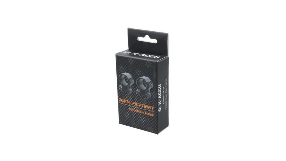 Vector Optics X-Accu 30mm Adjustable Elevation Picatinny Rings, 1913 Picatinny Mount, Black Matte, Chorme, XASR-3040