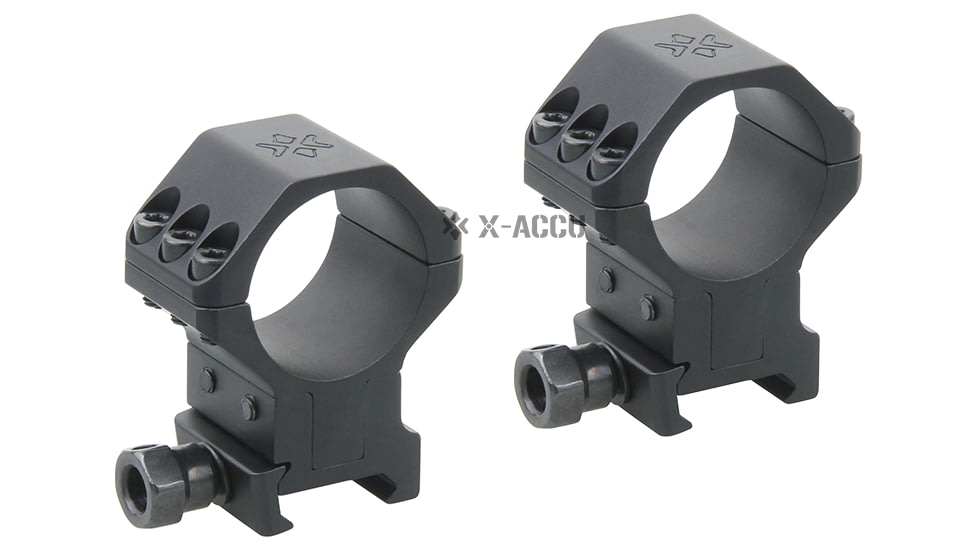 Vector Optics X-Accu 30mm Adjustable Elevation Picatinny Rings, 1913 Picatinny Mount, Black Matte, Chorme, XASR-3040