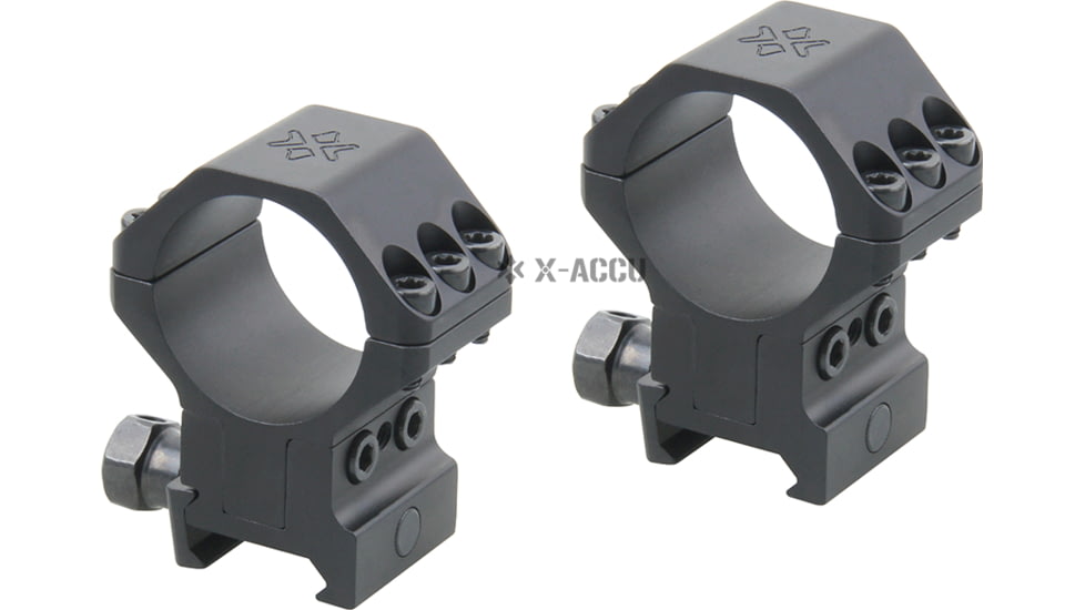Vector Optics X-Accu 30mm Adjustable Elevation Picatinny Rings, 1913 Picatinny Mount, Black Matte, Chorme, XASR-3040