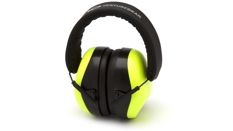 Venture Gear Low Profile Ear Muff, Hi Viz Lime, Clam VGPM8031C