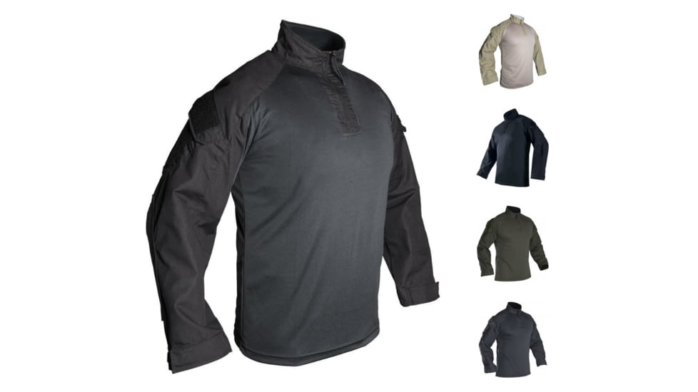 Vertx Combat Shirt - Men's, Black, Desert Tan, Navy Blue, Olive Drab Green, Smoke Grey