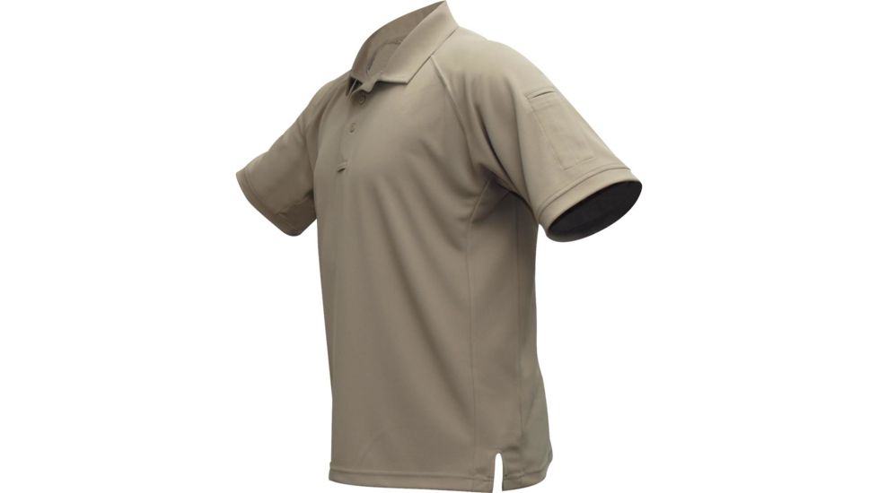 Vertx Men's Coldblack Short Sleeve Polo Shirt, Tan, Size Small VTX4000TNP-SMALL