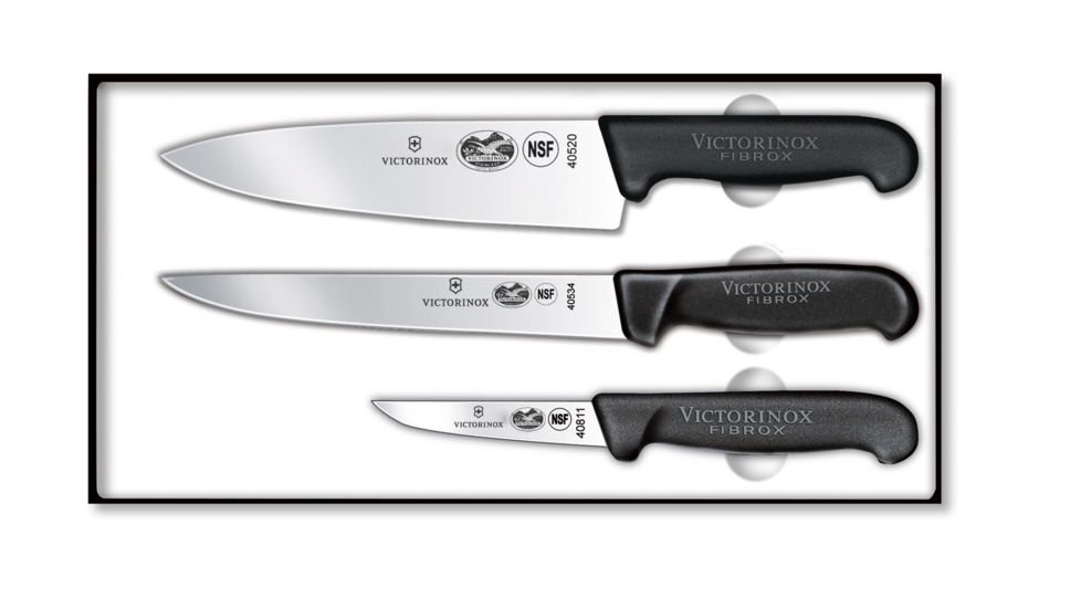 Victorinox 3pc Chefs Knife Set w/ 8in Chef, 8in Slicer &amp; 4in Paring Knife 47892