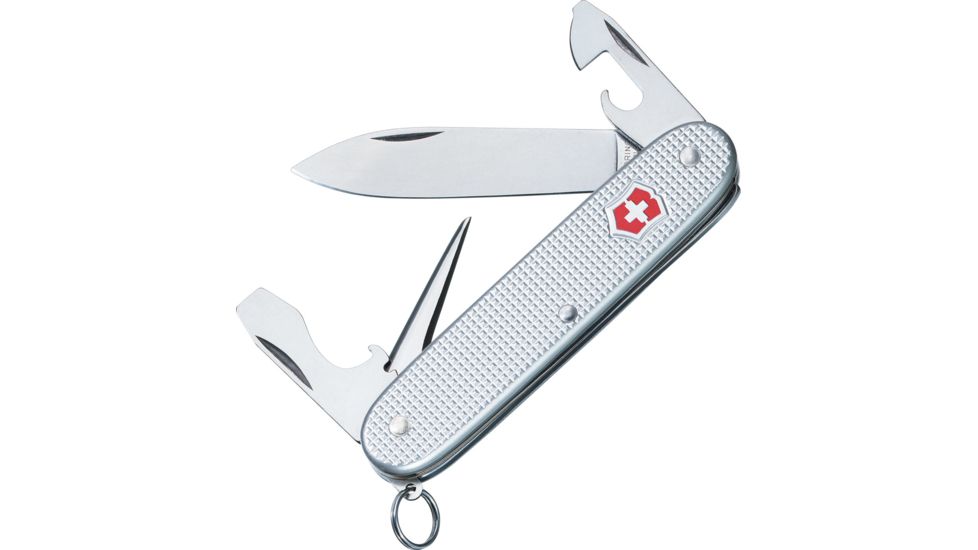 Victorinox Pioneer Swiss Army Knife Silver Alox Ribbed 53960