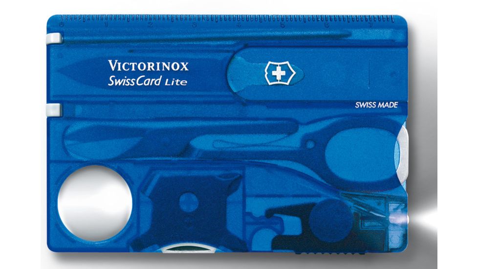 Victorinox SwissCard Lite White Light Swiss Army Multi Tools Sapphire 53332
