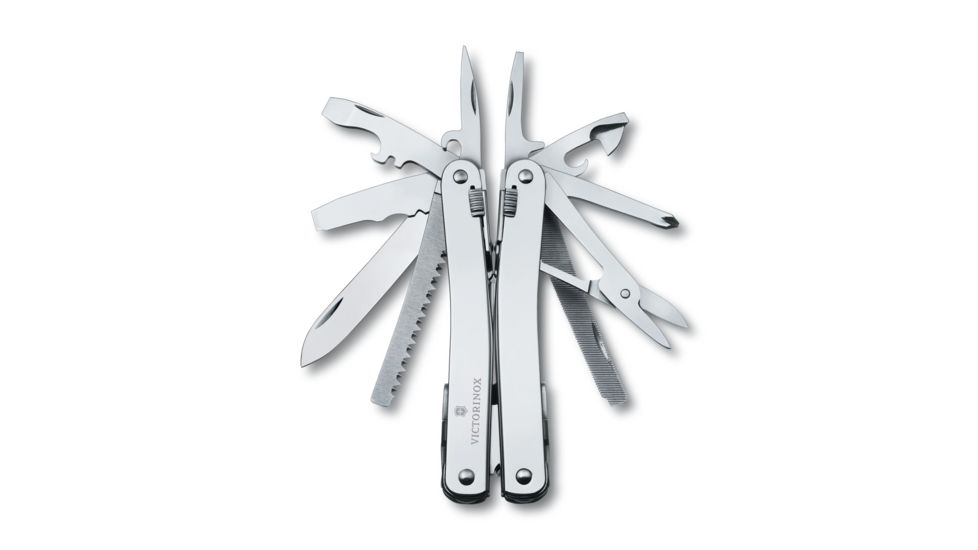 Victorinox SwissTool Spirit X Multi-Tool with Leather Pouch, Stainless, 105mm 53224