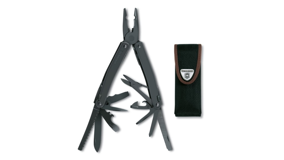 Victorinox SwissTool Spirit X XBS with Nylon Pouch, Black, 105mm, 3.0224.3CN-X1