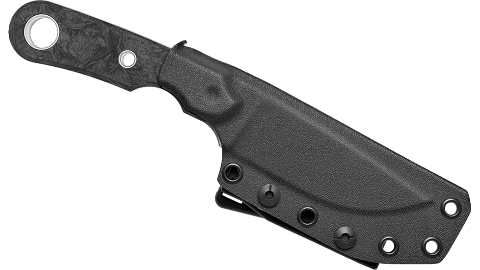 Viper Basic1 CF Fixed Blade Knife, 8in Overall, 3.5in Satin CPM Magnacut Stainless Drop Point Blade, Marbled Carbon Fiber Handle, Black Kydex Belt Sheath, VT4026FCM