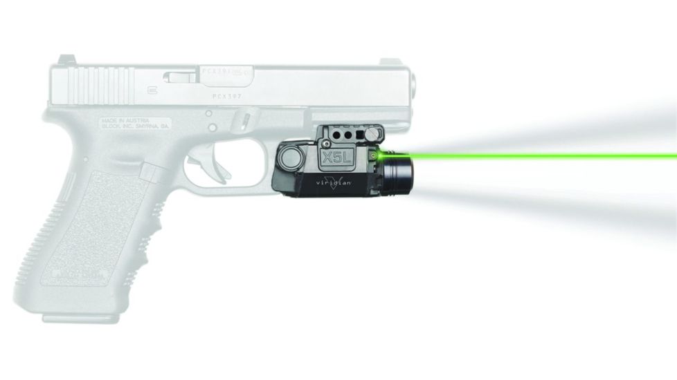 Viridian X5L GEN2 Universal Green Laser Sight, 178 Lumen Tactical Light, Black, X5L