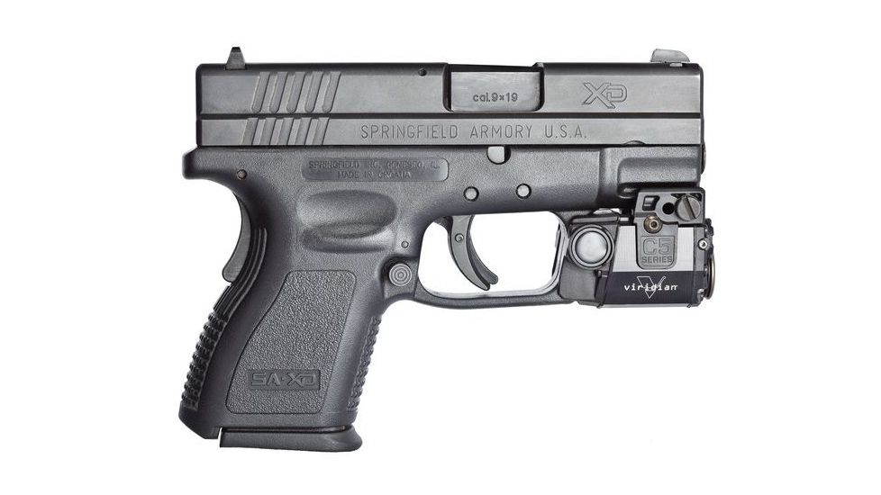 Viridian Universal Sub-Compact ECR Green Laser w/ Tactical Light, Black, Ambidextrous, C5L