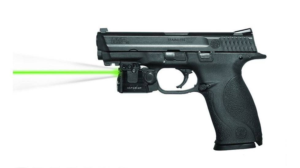 Viridian Universal Sub-Compact ECR Green Laser w/ Tactical Light, Black, Ambidextrous, C5L