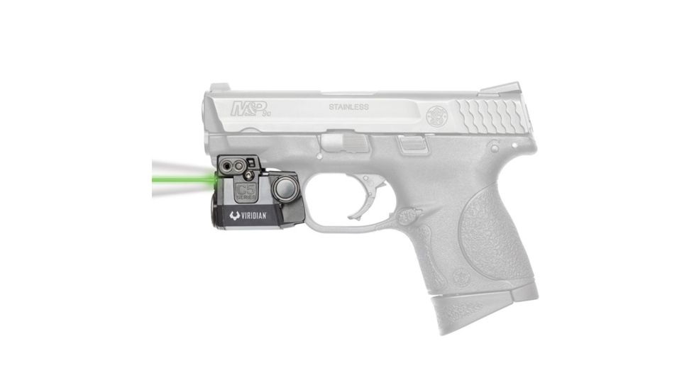 Viridian Universal Sub-Compact ECR Green Laser w/ Tactical Light, Black, Ambidextrous, C5L