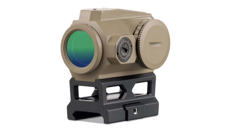 Viridian Weapon Technologies VENTA 1x22mm Reflex Green Dot Sight w/ T2-Style Pic Rail Mount, 2 MOA Green Dot Reticle, Flat Dark Earth, 981-0195