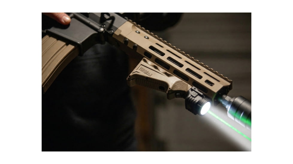 Viridian Weapon Technologies Viridian 4lux 2000 Lumen Light Angled Foregrip Mlok Laser Fde