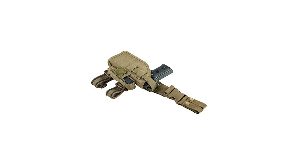 VISM 2954 Universal Drop Leg  Holster, Tan CVDLHOL2954T
