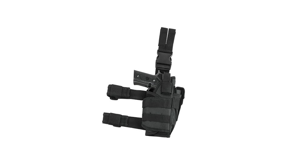 VISM 2955 Tactical Drop Leg Adjustable Holster, Black CVDLHOL2955B