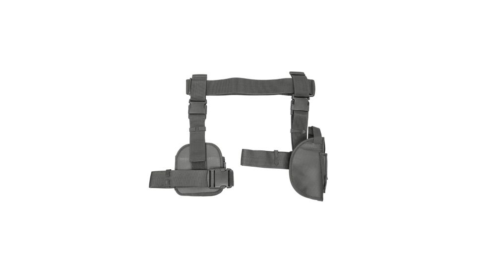 VISM 3Pcs Drop Leg Gun Holster And Magazine Holder/Urban Gray, URBAN GRAY CV2908U