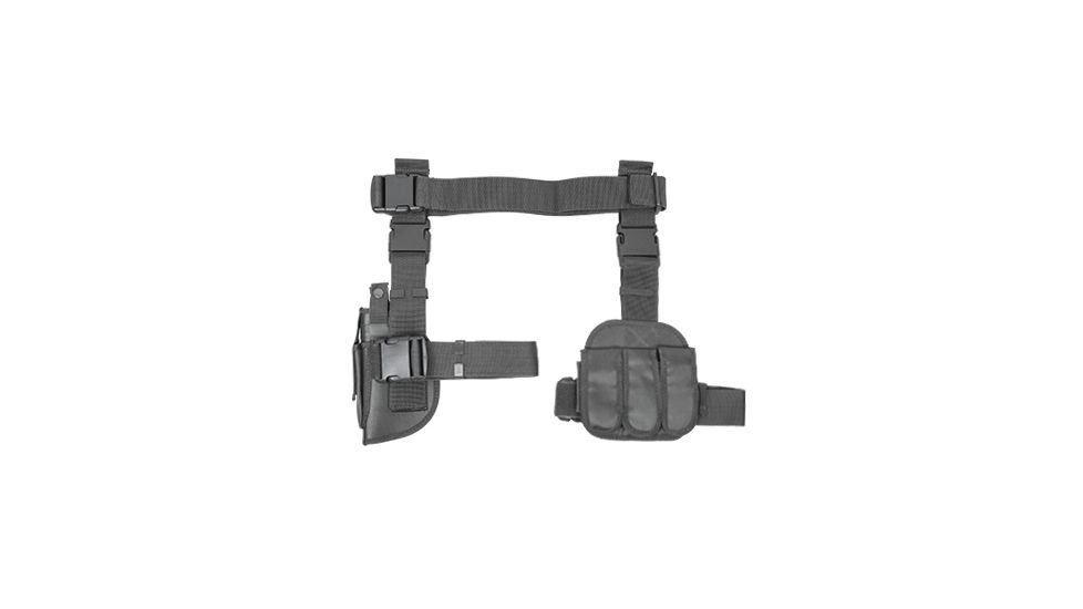 VISM 3Pcs Drop Leg Gun Holster And Magazine Holder/Urban Gray, URBAN GRAY CV2908U