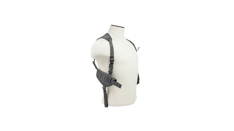 VISM Ambidextrous Horizontal Shoulder Holster/Double Magazine Holder/Urban Gray, URBAN GRAY CV2909U