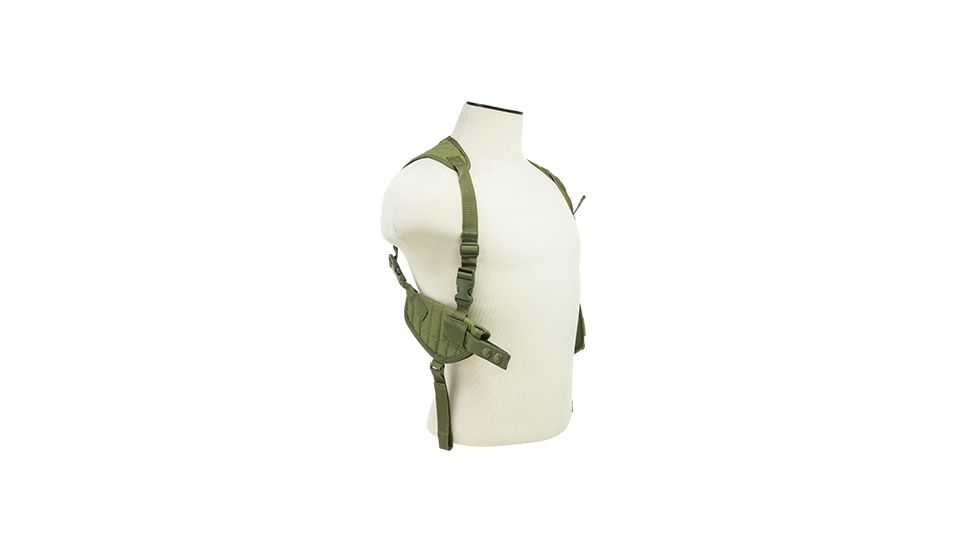 VISM Ambidextrous Shoulder Holster w/ Magazine Holder, Green CV2909G