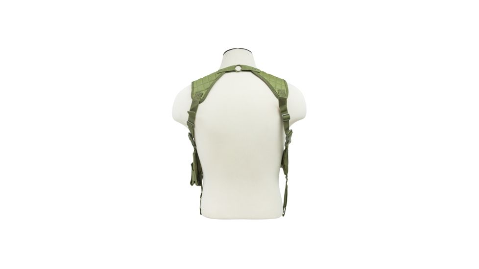 VISM Ambidextrous Shoulder Holster w/ Magazine Holder, Green CV2909G