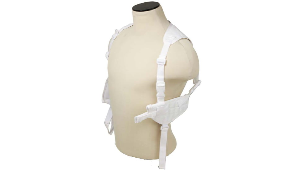 VISM Ambidextrous Shoulder Holster, White, CV2909WH