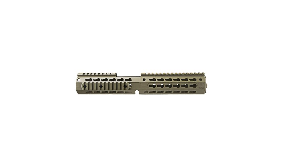 VISM AR15 Keymod Handguard/ Two Piece/ Drop In Fit/ Carbine Extended Handguard Length/ 13 L, Tan VMARKMCET