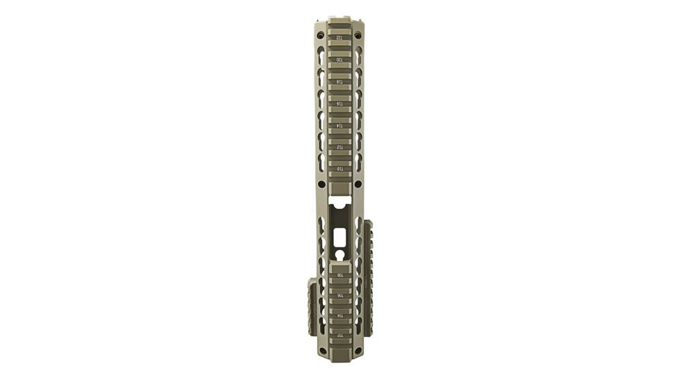 VISM AR15 Keymod Handguard/ Two Piece/ Drop In Fit/ Carbine Extended Handguard Length/ 13 L, Tan VMARKMCET