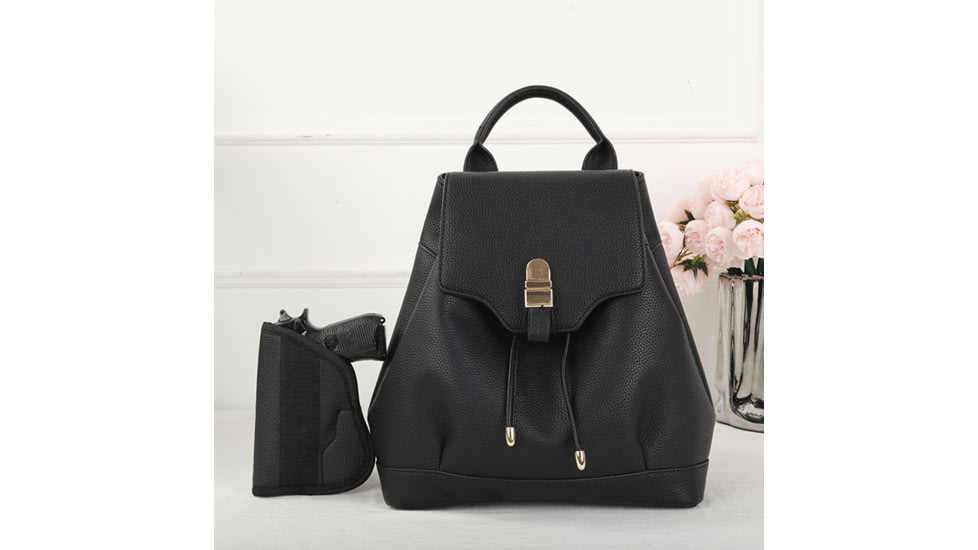 VISM BW2338 PU Daypack, Black, BW2338B