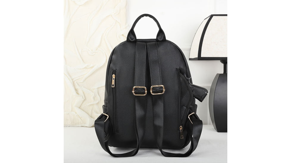 VISM BW9938 PU Daypack, Black, BW9938B