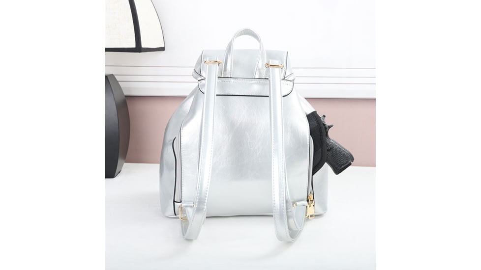 VISM BW9948 PU Daypack, Silver, BW9948S