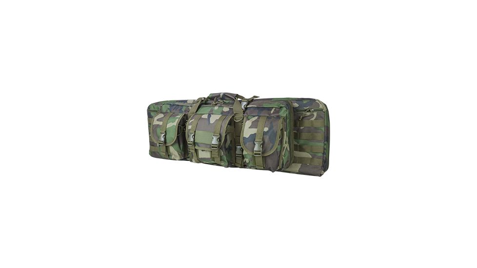VISM Double Carbine Rile Case 36in, Woodland Camo CVDC2946WC-36