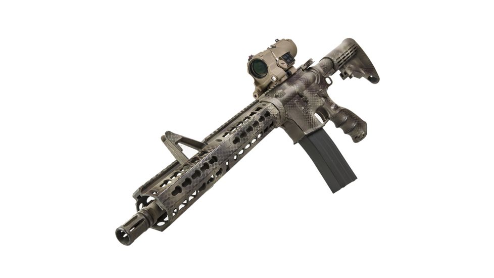 Vism ECO 4X34 Prismatic Rifle Scope w/ Green Laser, Red/White LED Navigation Light, Tan VECO434QRTM2