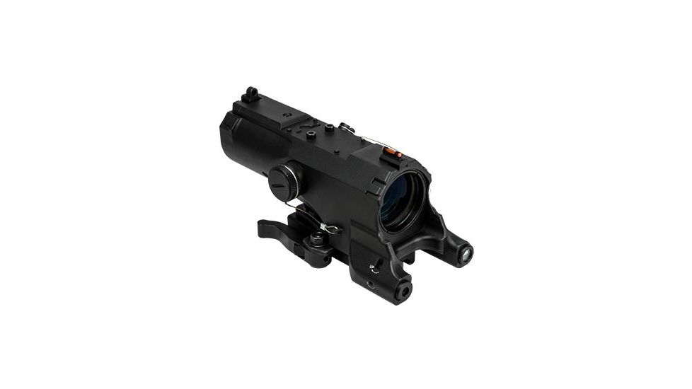 Vism Eco Mod2 4X Magnification 34mm Scope with Green Laser &amp; Red/White Led Navigation Light, Black VECO434QRBM2